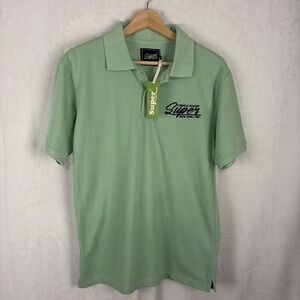 Super Triple Goose New York 1981‎ Men Green Polo Shirt Size Medium NWT
